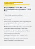 California Ambulance DMV Exam Practice Questions and Answers &vert; 100&percnt; Pass