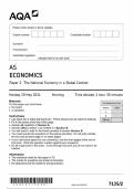 AQA AS ECONOMICS Paper 2 The National Economy in a Global Context 7135&sol;2 QP Economics AS 20May24