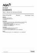 AQA A-level ECONOMICS Paper 2 National and International Economy 7136&sol;2 QP Economics A 20May24