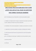 CMCA EXAM&comma; PRACTICE EXAM AND STUDY GUIDE LATEST 2024-2025 ACTUAL EXAM 100 QUESTIONS AND CORRECT DETAILED ANSWERS