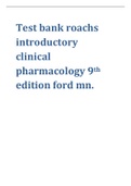 Test bank roachs introductory clinical pharmacology 9th edition ford mn.