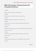 MER 330 Chapter 5 Study Guide with Complete Solutions