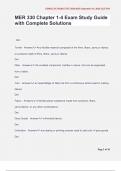 MER 330 Chapter 1-4 Exam Study Guide with Complete Solutions