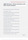MER 330 Exam 1 Review Questions with 100&percnt; Correct Answers