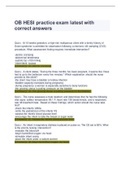 OB HESI practice exam latest with correct answers