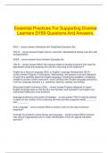  Essential Practices For Supporting Diverse Learners D169 Questions And Answers&period;