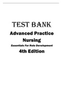 TEST BANK Advanced Practice Nursing Essentials For Role Development 4th Edition