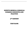 Dewitt's Medical-Surgical Nursing: Concepts & Practice, 3rd Edition Test Bank 