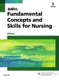 deWit's Fundamental Concepts and Skills for Nursing 5th Edition by Patricia A. Williams RN MSN CCRN  2024 Updated