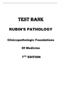 TEST BANK RUBIN'S PATHOLOGY Clinicopathologic Foundations Of Medicine 7TH EDITION