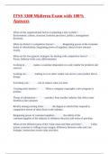 ITSS 3300 Midterm Exam with 100&percnt; Answers