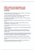 ENP practice test Questions and answers &vert; Newest With complete solution