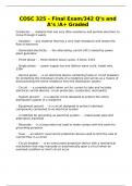 COSC 325 &ndash; Final Exam&sol;342 Q&rsquo;s and A&rsquo;s &sol;A&plus; Graded