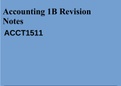 Accounting 1B Revision Notes ACCT1511