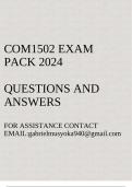 COM1502 Exam pack 2024&lpar;Communication Contexts and Applications&rpar; Questions and answers