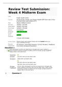 HLTH 3115S-1, Public and Global Health, Week 4 Midterm Exam