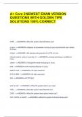 A&plus; Core 2NEWEST EXAM VERSION QUESTIONS WITH GOLDEN TIPS SOLUTIONS 100&percnt; CORRECT