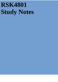 RSK4801 Study Notes