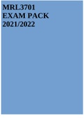 MRL3701 EXAM PACK 2021/2022