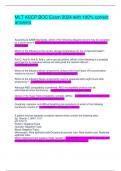 MLT ASCP BOC Exam 2024 with 100&percnt; correct answers