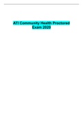 ATI Community Health Proctored  Exam 2020