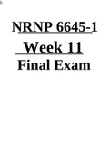 NRNP 6645-1 Final Exam  Week 11