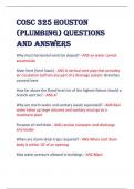 COSC 325 Houston  &lpar;plumbing&rpar; Questions  and Answers