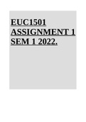 EUC1501 ASSIGNMENT 1 SEM 1 2022.