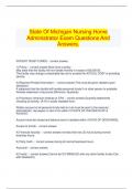  State Of Michigan Nursing Home Administrator Exam Questions And Answers&period;