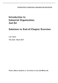 Introduction to Industrial Organization, 2nd Ed Solutions to End-of-Chapter Exercises