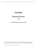 Entrepreneurial Finance, Smith - Complete test bank - exam questions - quizzes (updated 2022)