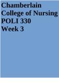 Chamberlain College of Nursing POLI 330 Week 3