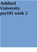 Ashford University psy101 week 2 QUIZ