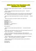 AXIS Practice Test Questions with Solutions A&plus; Graded