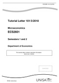 ECS2601 Semesters 1 and 2 Department of Economics 2022