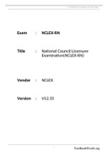 Exam (elaborations) NURS 407 Sample NCLEX RN