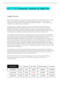 ACCT 201 Financial Analysis of Apple Inc