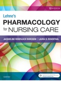 Lehne's Pharmacology for Nursing Care 10th Edition by Jacqueline Burchum DNSc FNP-BC CNE (Author), Laura Rosenthal DNP ACNP (Author) 2024 Updated