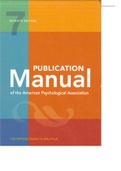 Publication Manual of the American Psychological Association: 7th Edition, Official, 2020 Copyright Seventh Edition by American Psychological Association