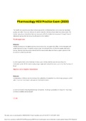 Pharmacology HESI Practice Exam&comma;Complete Answers&lowbar;Rationales&comma; A&plus; guide&comma; updated&lowbar;Summer 2020&lowbar;Chamberla