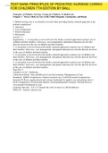 Test Bank Principles of Pediatric Nursing Caring for Children 7th Edition by Ball&period;