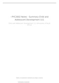 PYC2602 Notes Summary Child and Adolescent Development 111