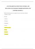 ATI FUNDAMENTALS INFECTION CONTROL AND ISOLATION EXAM 2024&sol;2025 VERIFIED QUESTIONS AND ANSWERS GRADED A&plus;