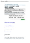 HSM 541 Week 2 Discussion Question 1&colon; Health Care Workforce &vert; All Discussions are Graded A