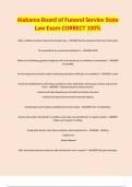 Alabama Board of Funeral Service State Law Exam CORRECT 100&percnt;