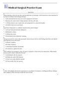 Medical-Surgical Practice Exam QUESTIONS AND ANSWERS