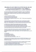 PHARMACOLOGY HESI EXAM TEST BANK 2024 180  ACTUAL EXAM QUESTIONS AND CORRECT  ANSWERS WITH RATIONALE &vert; LATEST EDITION