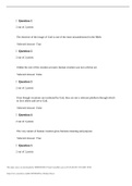 Theo 104 Quiz 5. QUESTION AND ANSWERS
