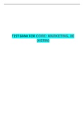 TEST BANK FOR CORE MARKETING&comma; 8E &lpar;KERIN&rpar;