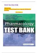 TEST BANK FOR   Pharmacology&colon; A Patient- Centered Nursing Process Approach&comma; 9th Edition By Mccuistion 100&percnt; Graded&Tab;A&plus;